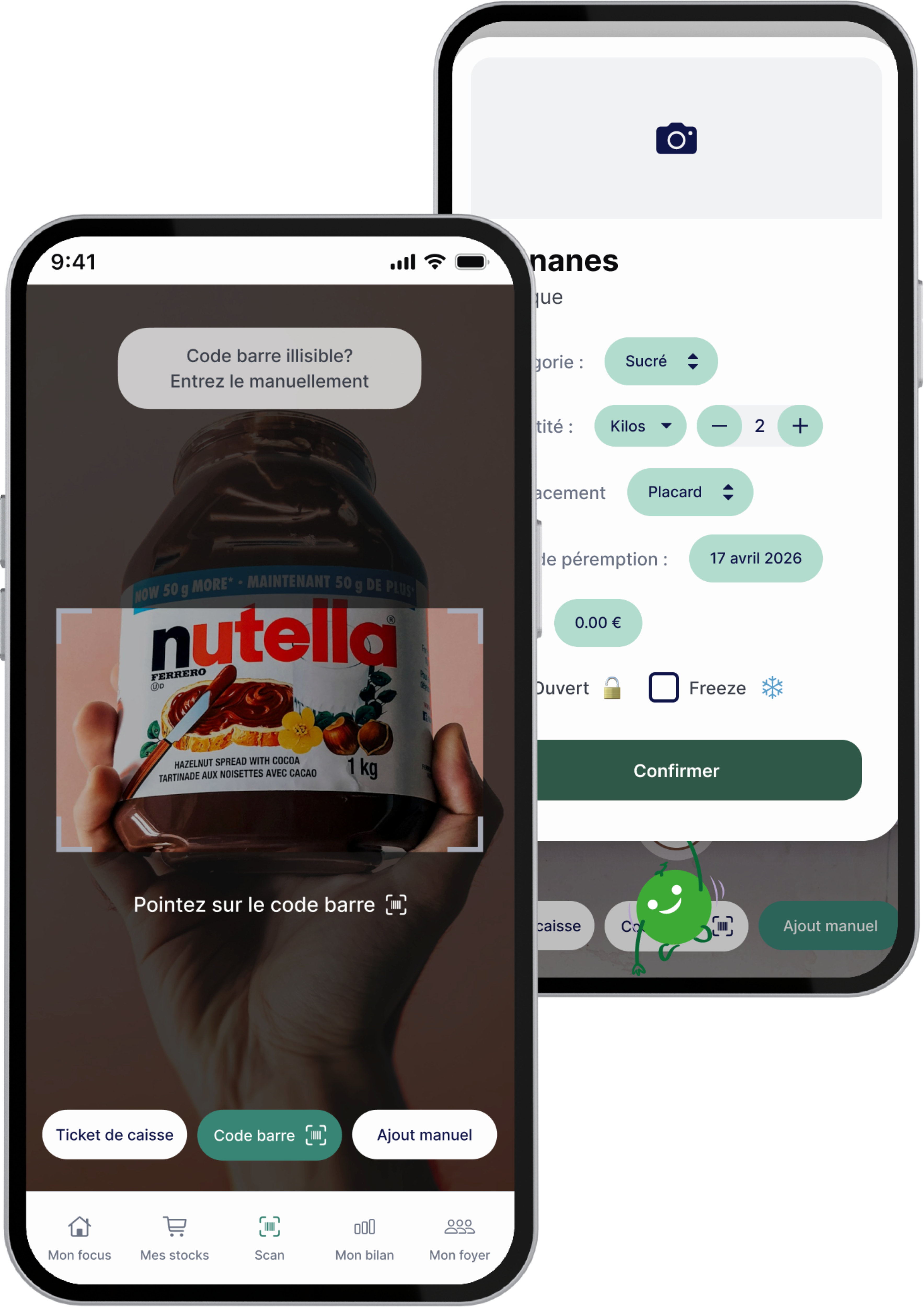 Interface MeaL - Garde le contrôle de ta cuisine avec l'application anti-gaspillage